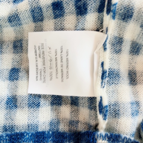 J. Crew Tippi Gingham Print Crewneck Sweater L - Picture 6 of 8